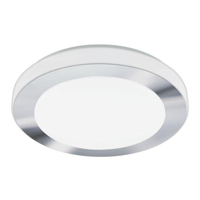 Eglo LED Carpi Round Chrome IP44 Flush Mount Ceiling Light 38.5cm - Modern Bathroom & Kitchen Lighting for Home & Office