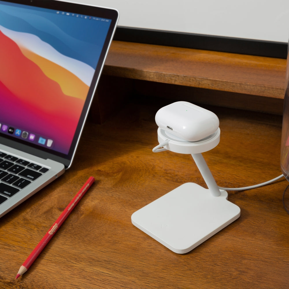 Twelve South Forte for iPhone - Premium White Stand with Adjustable Height | Perfect for Home, Office & Desk Use | Compatible with All iPhone Models