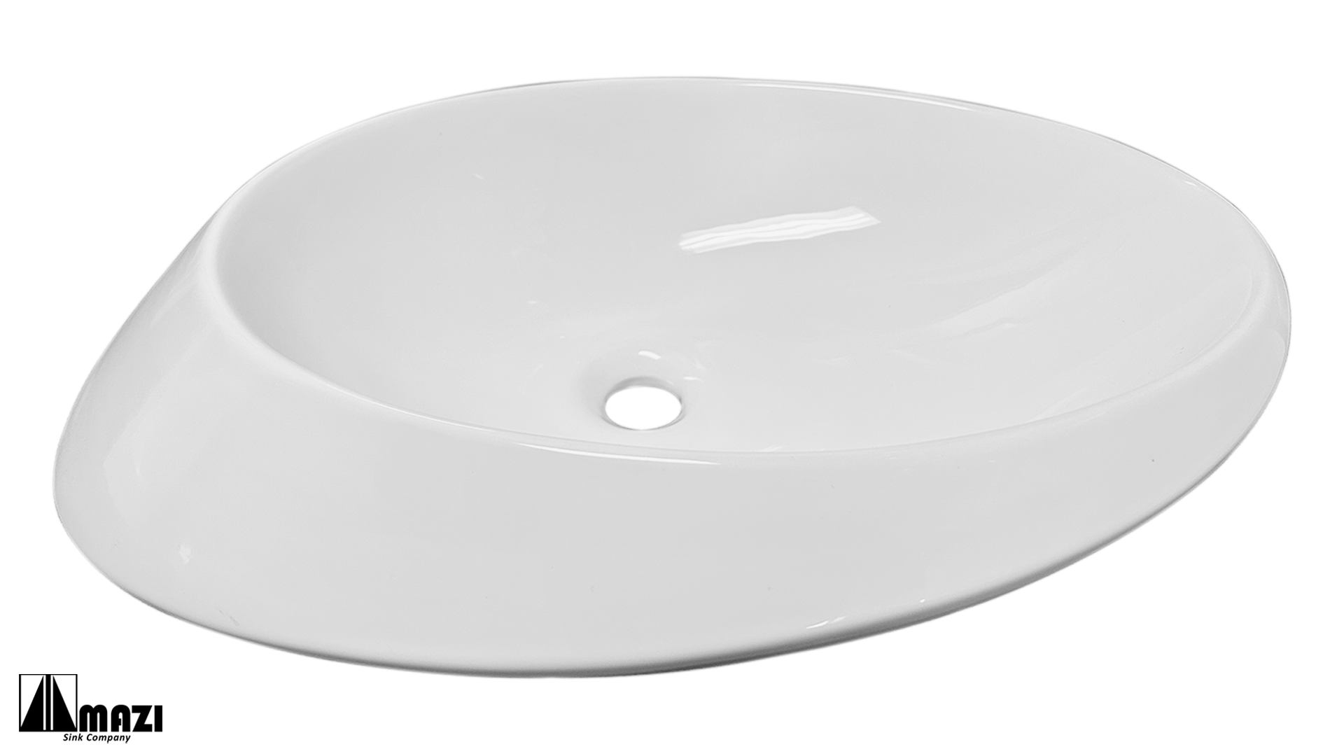 Modern Ceramic Vessel Bathroom Sink A553 - Elegant Above Counter Wash Basin for Powder Room, Guest Bath & Master Bathroom Vanity