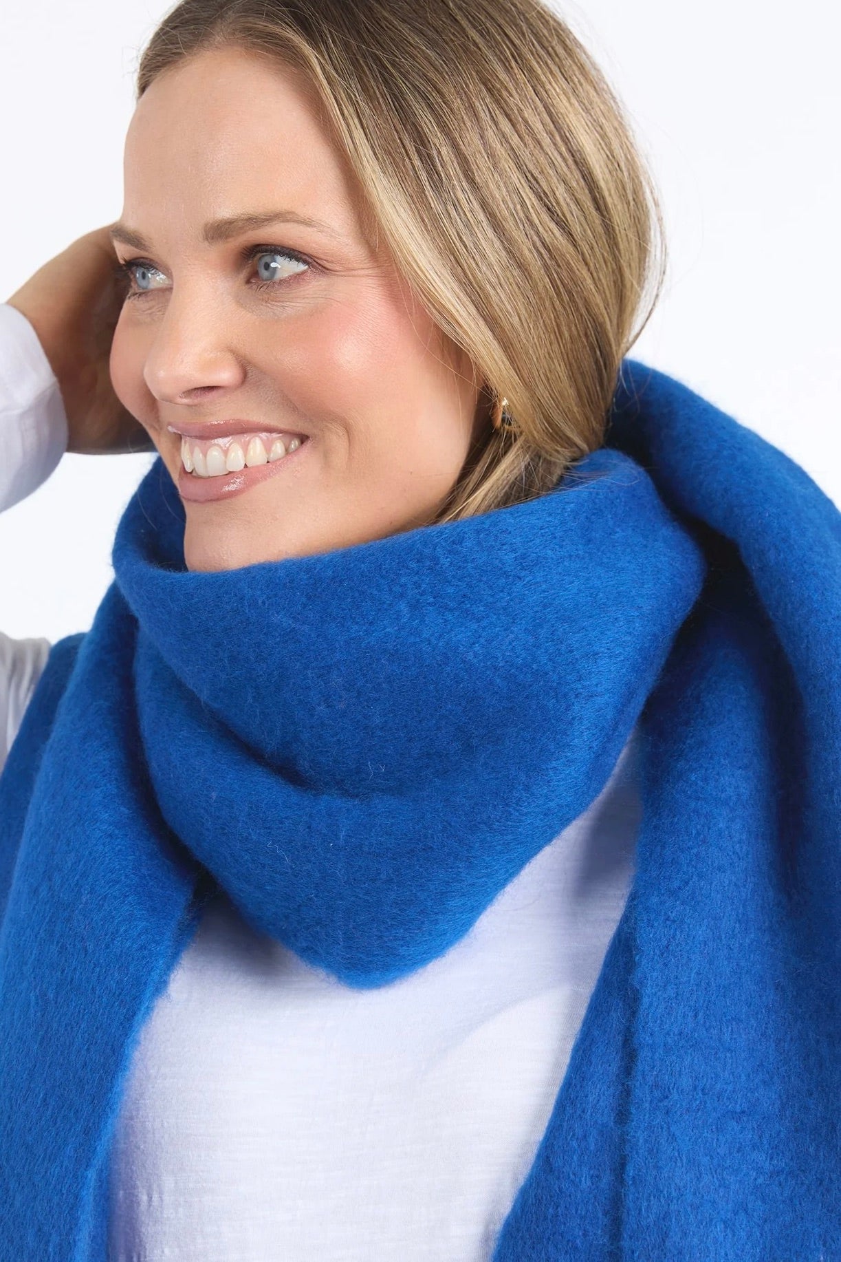 Elm Deep Blue Soft & Warm Winter Scarf for Women - Cozy Knit Fashion Accessory for Cold Weather, Outdoors & Travel