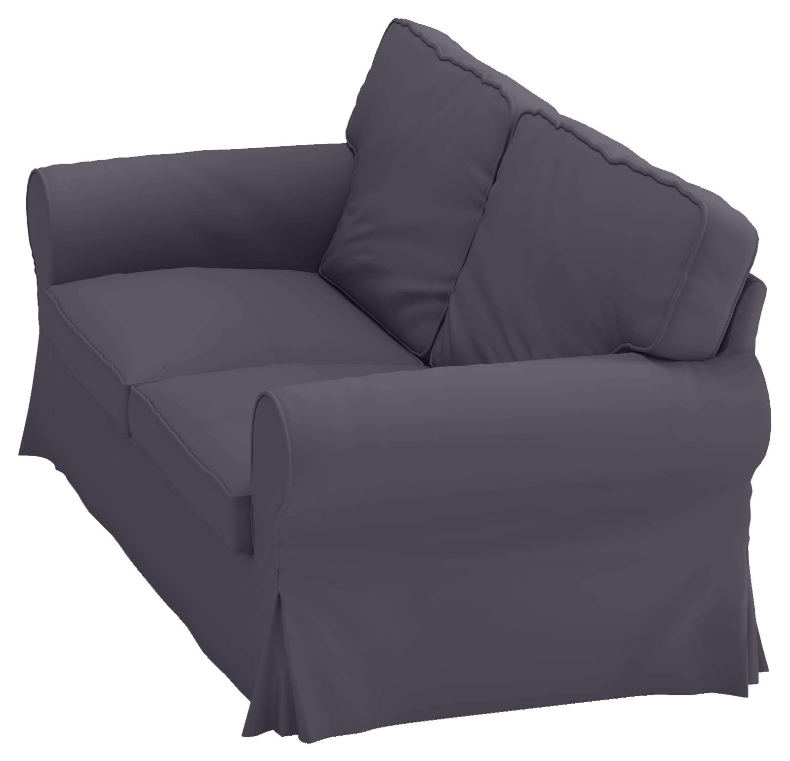 Dense Cotton Ektorp Loveseat Cover Replacement - Custom Fit for IKEA Ektorp Sofa Slipcover (Dark Gray) | Perfect for Living Room, Bedroom & Home Decor Protection