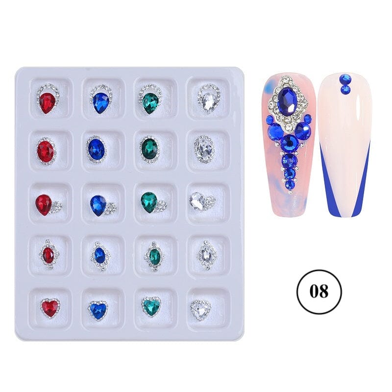 3D Crystal Charm Jewelry Set - 20pcs Elegant Beads for DIY Bracelets, Necklaces & Keychains | Perfect for Gifts, Party Favors & Fashion Accessories