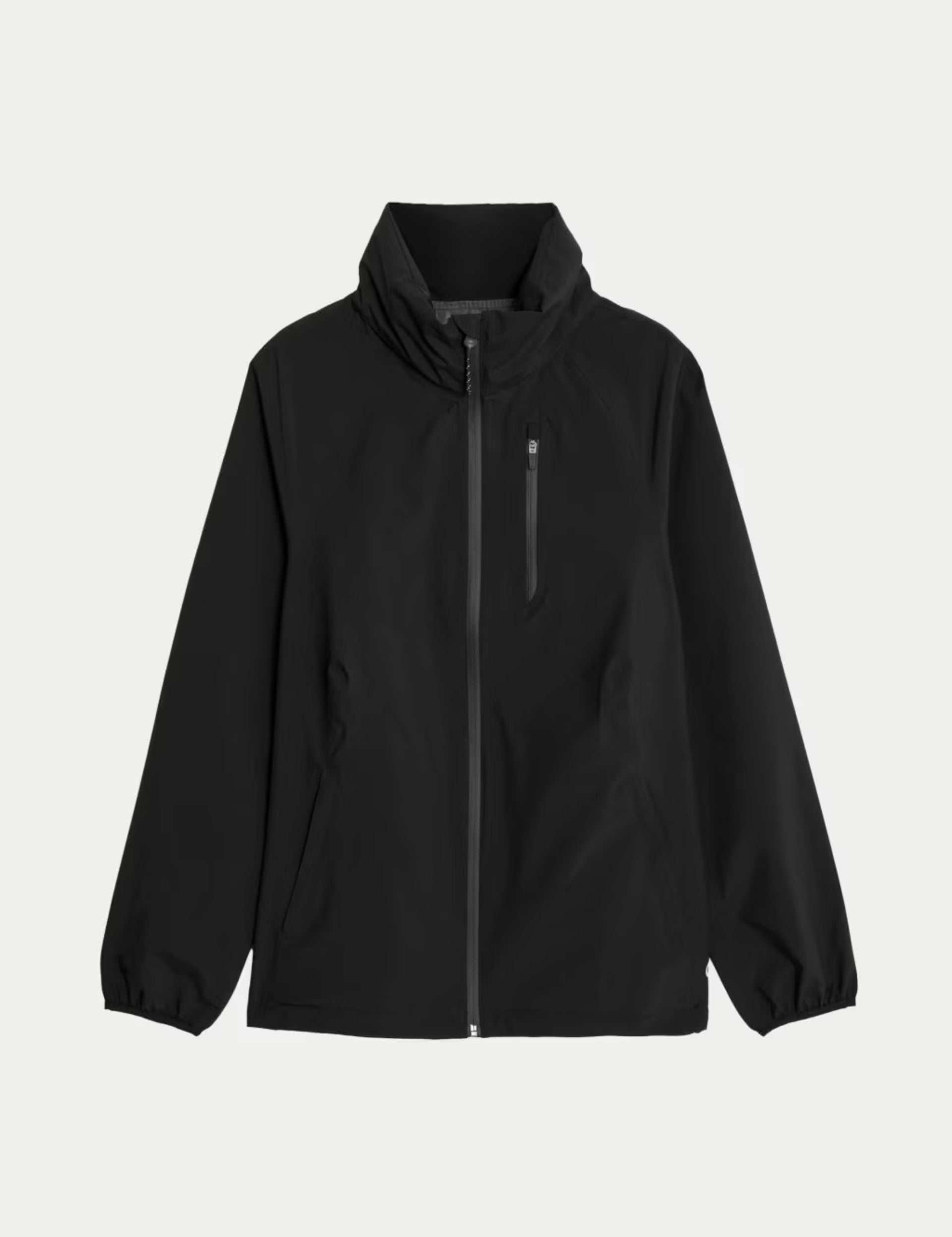 Waterproof Zip Up Hooded Jacket for Men & Women - Lightweight Windbreaker Rain Jacket with Pockets - Perfect for Hiking, Running & Outdoor Activities (Black)