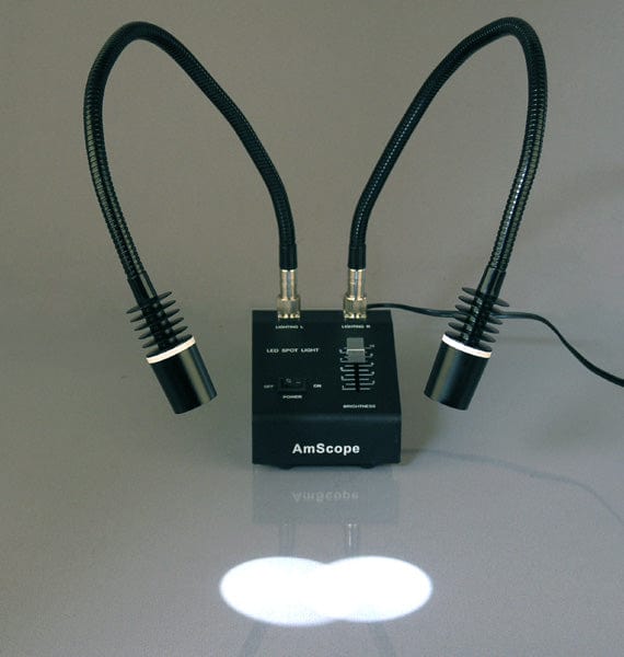 Amscope SM 1TSW2 L6W 10M 3.5 225X Zoom Stereo Microscope with Adjustable Gooseneck LED Illumination & 10MP USB Digital Camera - Perfect for Electronics Repair, Jewelry Inspection, and Scientific Research