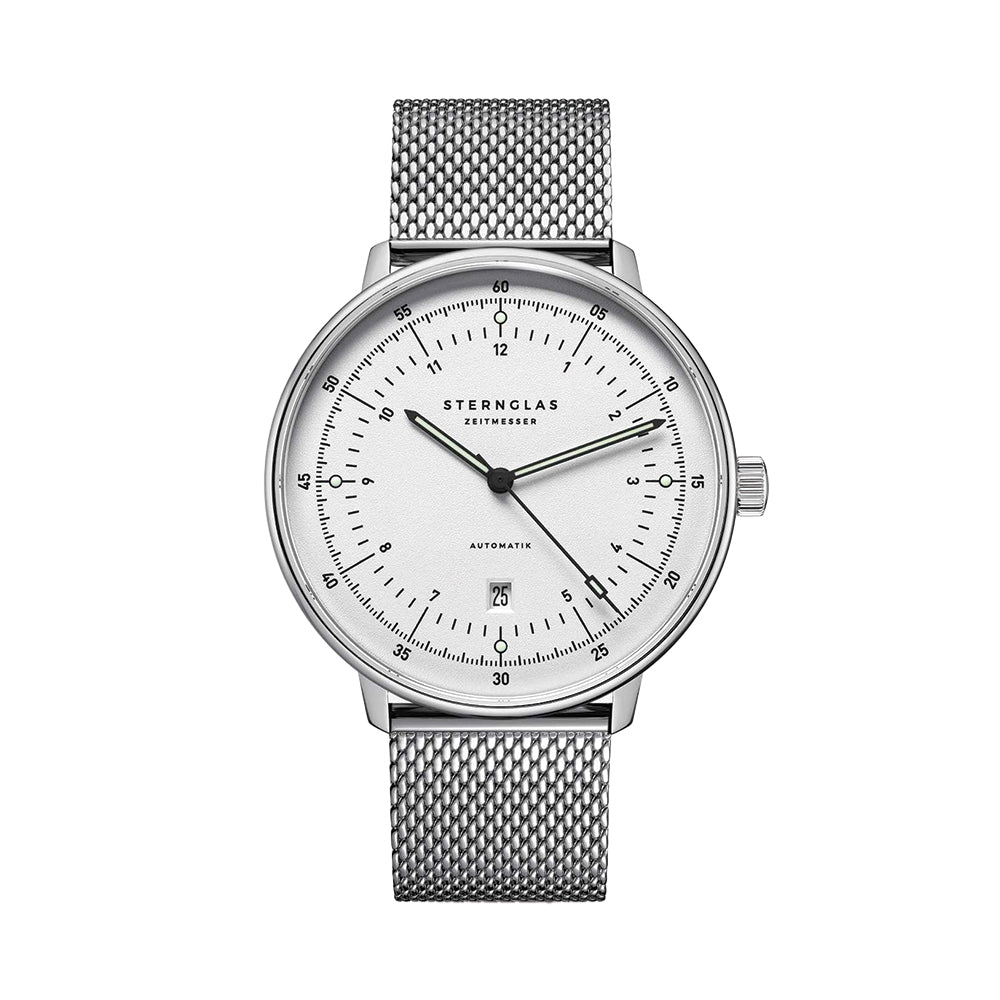 Hamburg Automatic 42mm Silver Stainless Steel Watch with Bracelet - Perfect for Business, Casual & Formal Occasions