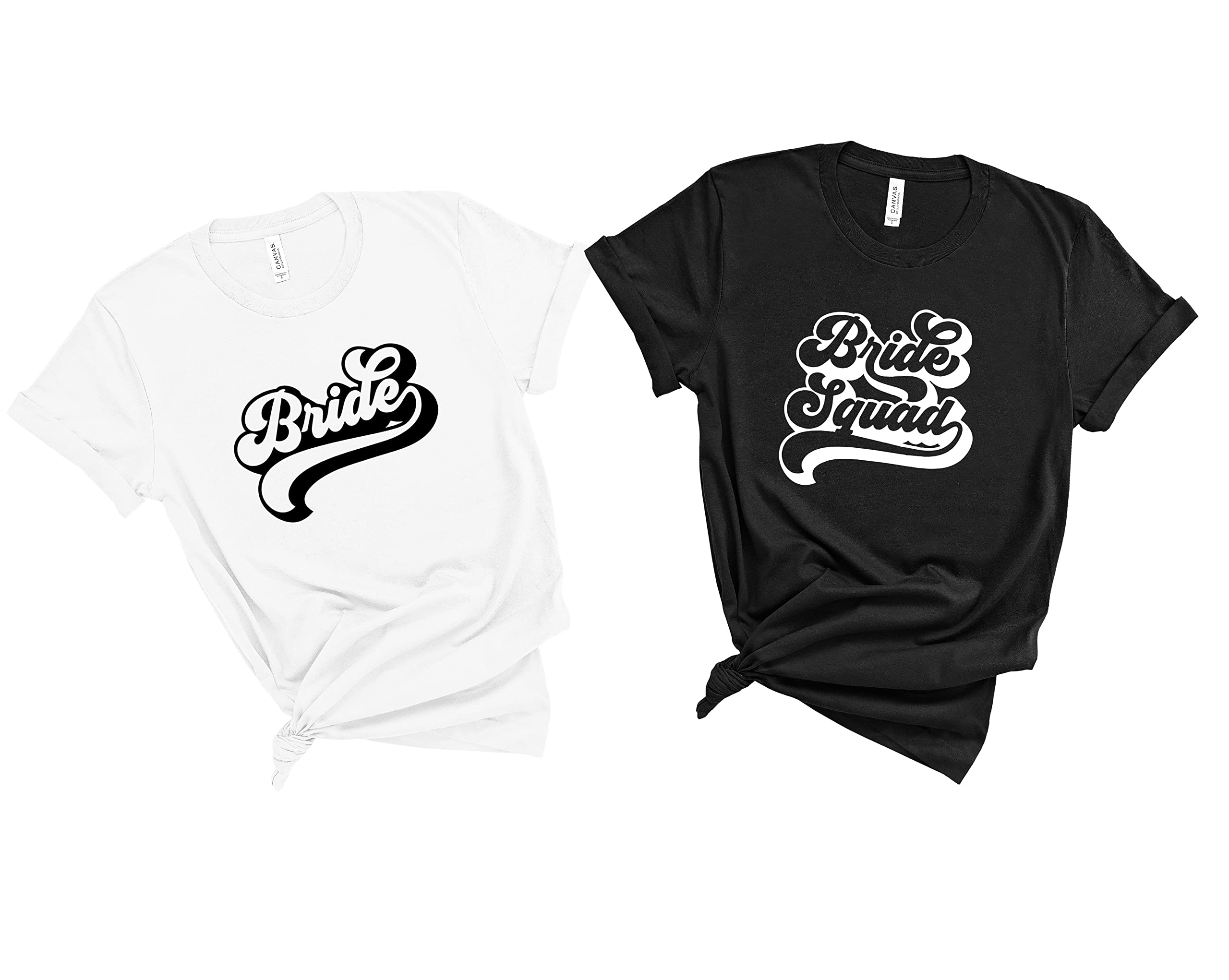 Custom Bachelorette Party T-Shirts - Bride Squad & Bridal Party Shirts for Women - Funny Matching Outfits for Bachelorette Weekend, Wedding Events & Girls Night Out