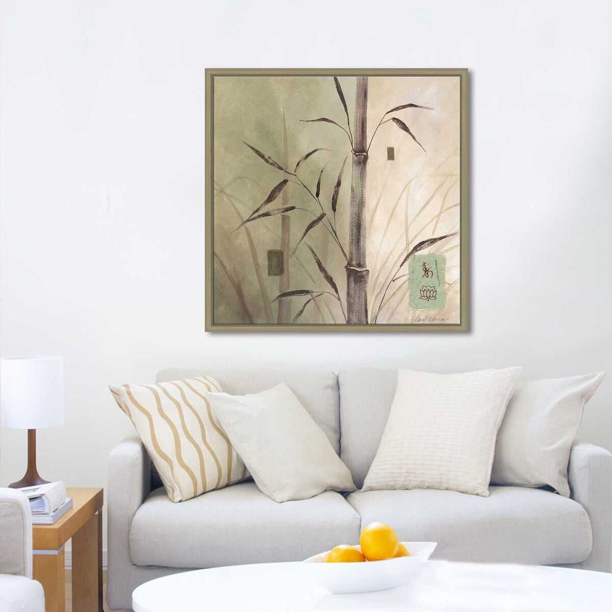 Bamboo Sanctuary II Print on Floating Canvas - Modern Wall Art for Living Room, Bedroom & Office Decor