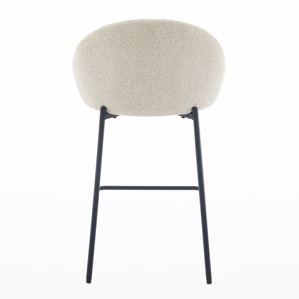 Elle Fabric Bar Stool - Modern Upholstered Counter Height Stool with Padded Seat for Kitchen Island, Breakfast Bar & Home Decor