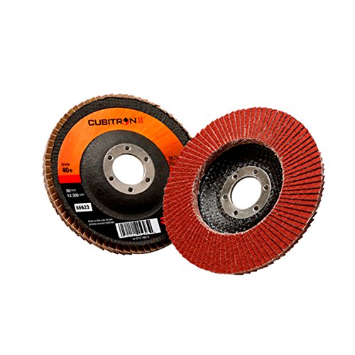 Cubitron II Flap Disc 967A - 40+ Grit Ceramic Precision Shaped Grain - Type 29 Angle Grinder Disc - Metal Grinding & Sanding - 7