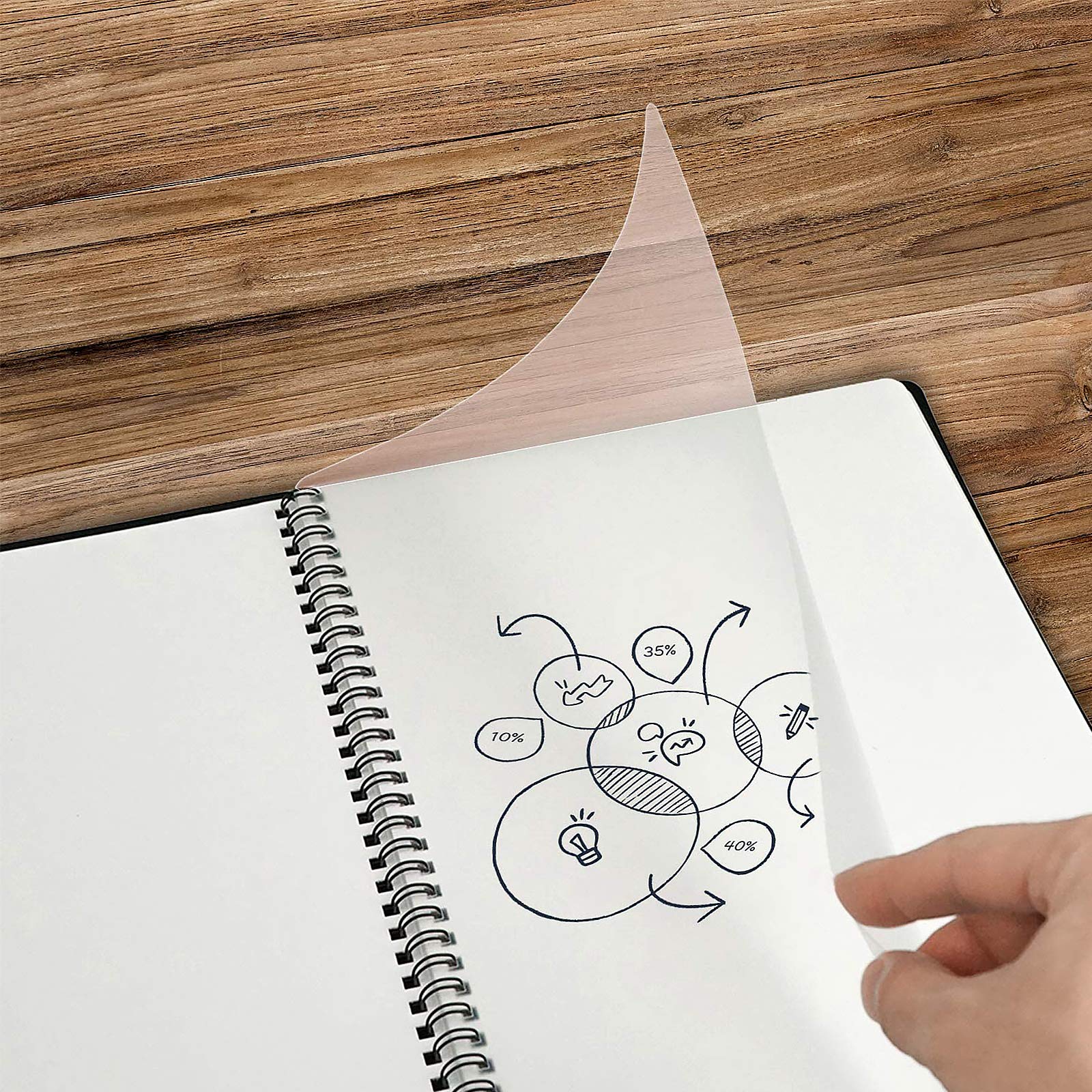 NEWYES A4 Dry Erase Whiteboard Notebook - Reusable Meeting Notebook for Office, Business & Home Use | Perfect for Brainstorming, Presentations & Daily Planning