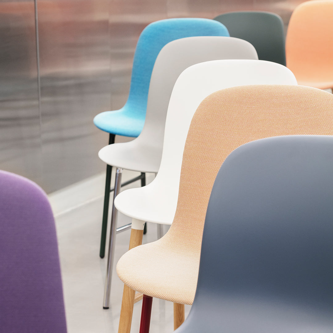 Modern Form Chair with Sturdy Metal Legs & Comfortable Upholstery - Perfect for Home Office, Living Room, or Dining Room Decor