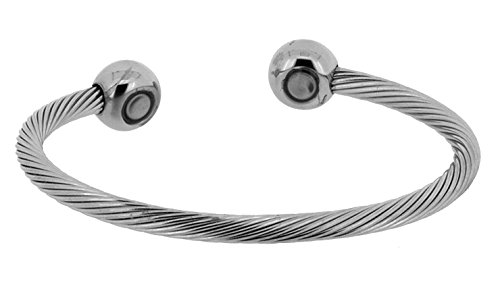 QRAY Professional Hi-Gauss Magnetic Therapy Bracelet - Surgical Steel C-Shaped Golf & Athletic Bracelet for Men & Women - Pain Relief & Wellness Jewelry for Sports, Fitness & Daily Wear