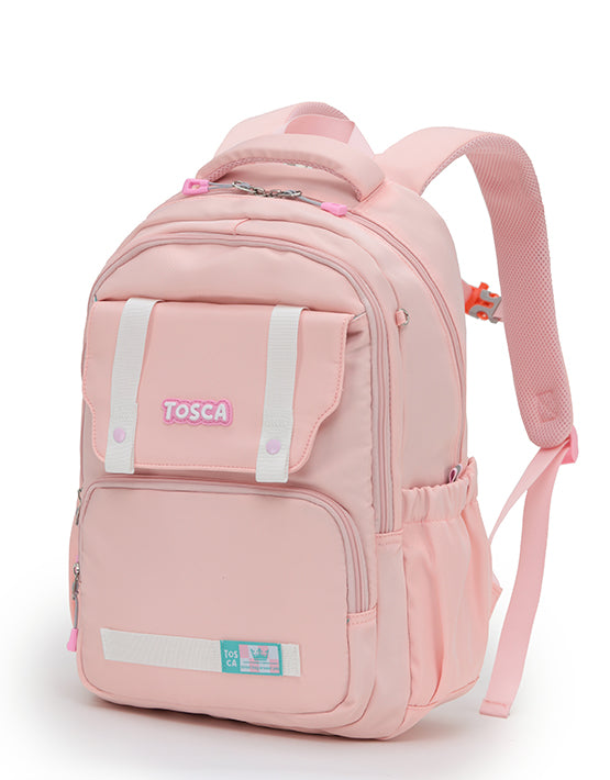 Tosca TCA972 Kids Backpack for School & Travel - Lightweight, Durable & Stylish Pink Backpack for Boys & Girls - Perfect for Kindergarten, Daycare & Outdoor Adventures