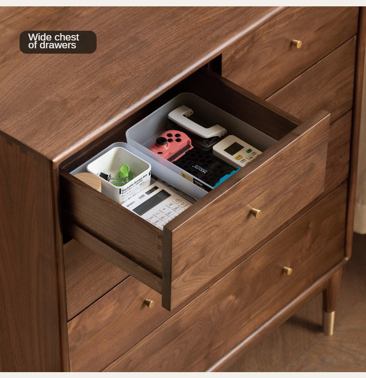 Solid Black Walnut & Oak Wood Drawer - Modern Porch Cabinet for Outdoor Storage & Entryway Organization | Perfect for Patio, Deck, and Garden Decor