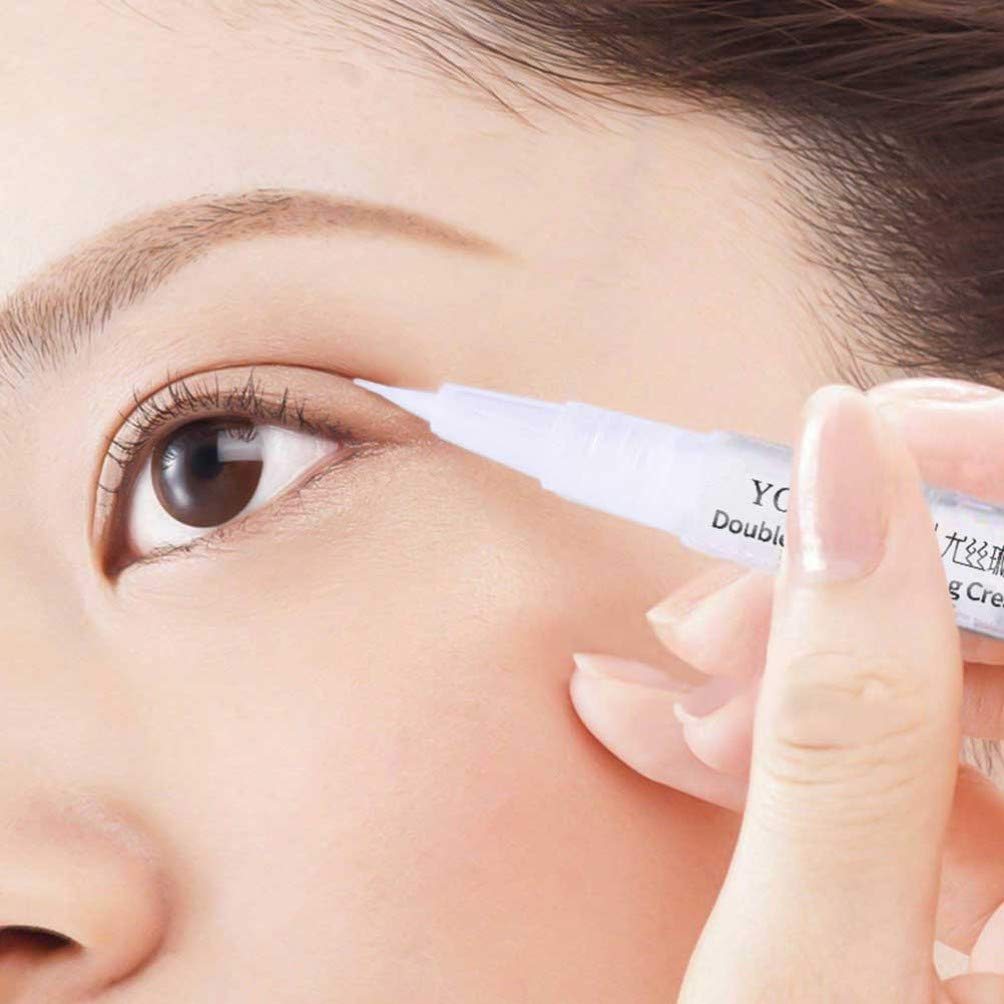 LALAFINA 4 Sets Double Eyelid Glue - Invisible Eyelid Tape & Styling Cream for Natural Eye Makeup | Perfect for Asian Monolid Enhancement & Everyday Beauty Looks