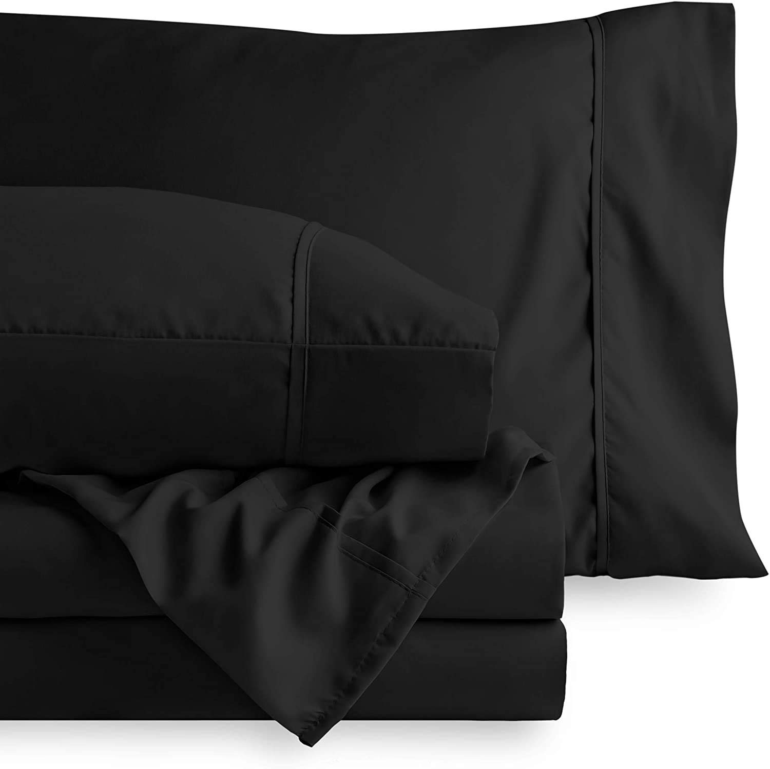 Bamboo Organic King Size Sheet Set - 100% Natural Bamboo Fabric 4-Piece Bedding Set | Soft, Breathable & Hypoallergenic | Perfect for Hot Sleepers & Eco-Conscious Homes