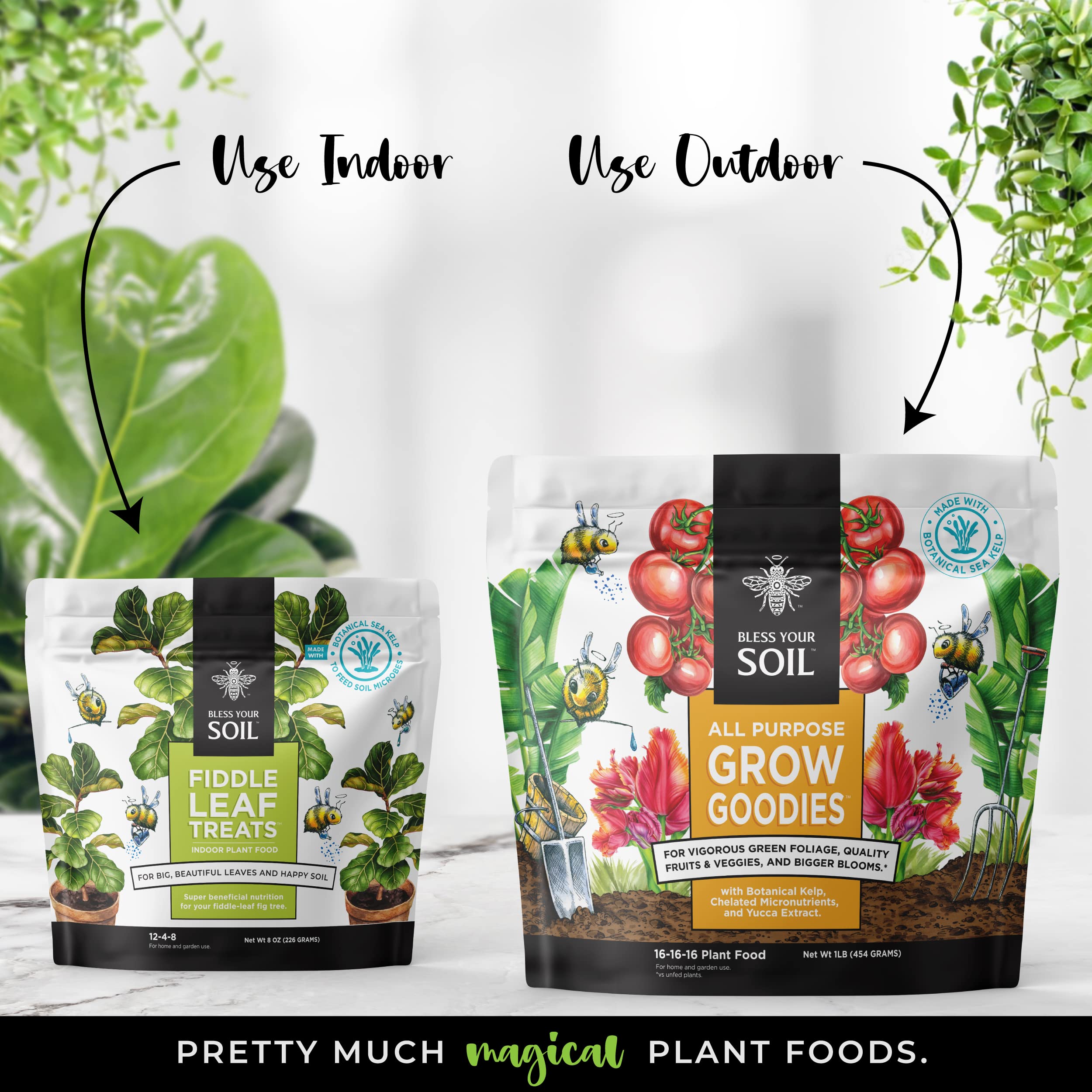 Premium Indoor & Outdoor Plant Fertilizer Bundle - 2 Pack Water Soluble Plant Food for Container Plants, Gardens & Flowers | Ideal for Houseplants, Vegetable Gardens & Flower Beds