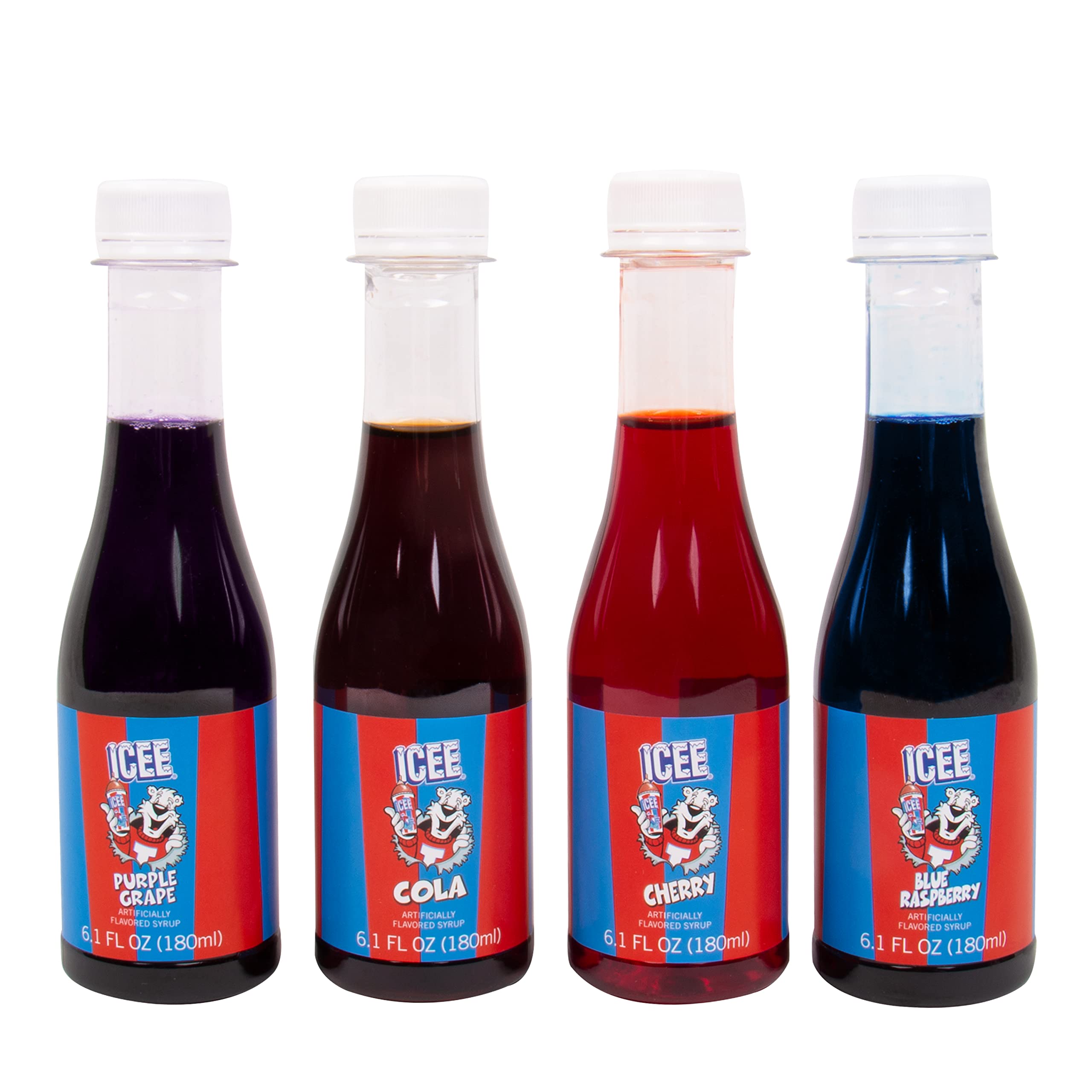 ICEE Home Countertop Slushie Maker Machine with 4-Pack Syrups, 20 Paper Cups & Straws - Make 34oz Frozen Slushies (Official ICEE Brand) - Perfect for Parties, Summer Treats & Family Fun