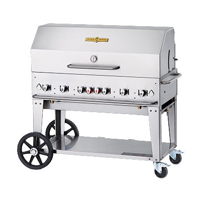 Crown Verity CV MCB 48RDP LP 6-Burner Mobile Outdoor Charbroiler - 56