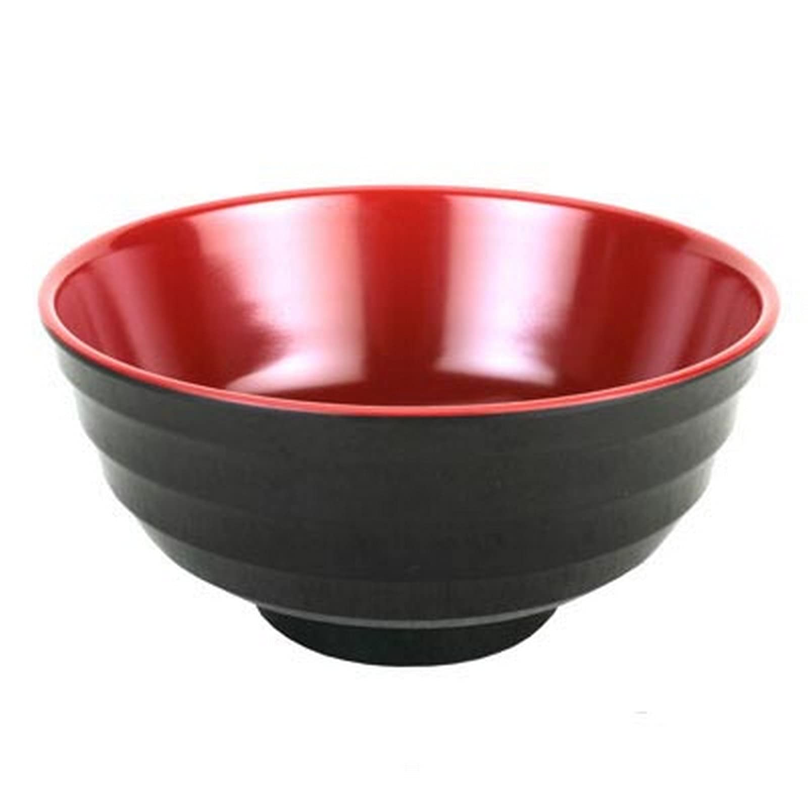 Japanese Style Soup Bowl - Ramen, Udon, Rice & Pho Bowl Set (Black & Red) - Perfect for Asian Noodles, Rice Dishes & Home Dining