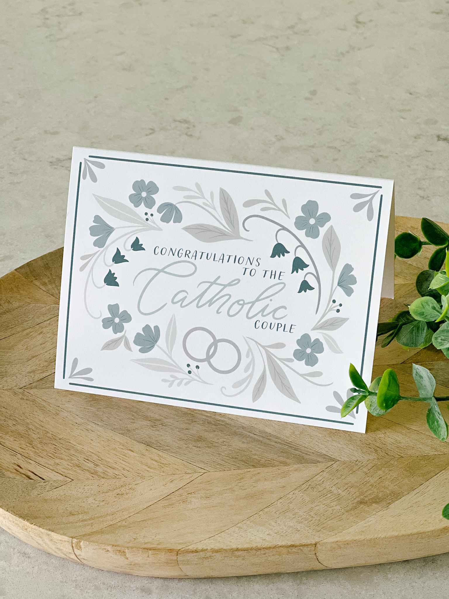 Elegant Catholic Wedding Greeting Card - Religious Ceremony Invitation - Perfect for Church Nuptials & Sacred Celebrations