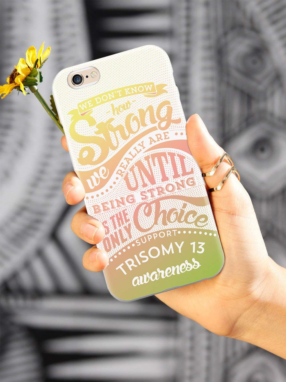 Inspired Cases - iPhone 8 Case Compatible - 3D Textured Protective Cover for Apple iPhone 8 - Trisomy 13 Awareness - Durable Shockproof Design - Perfect for Daily Use, Travel & Outdoor Activities