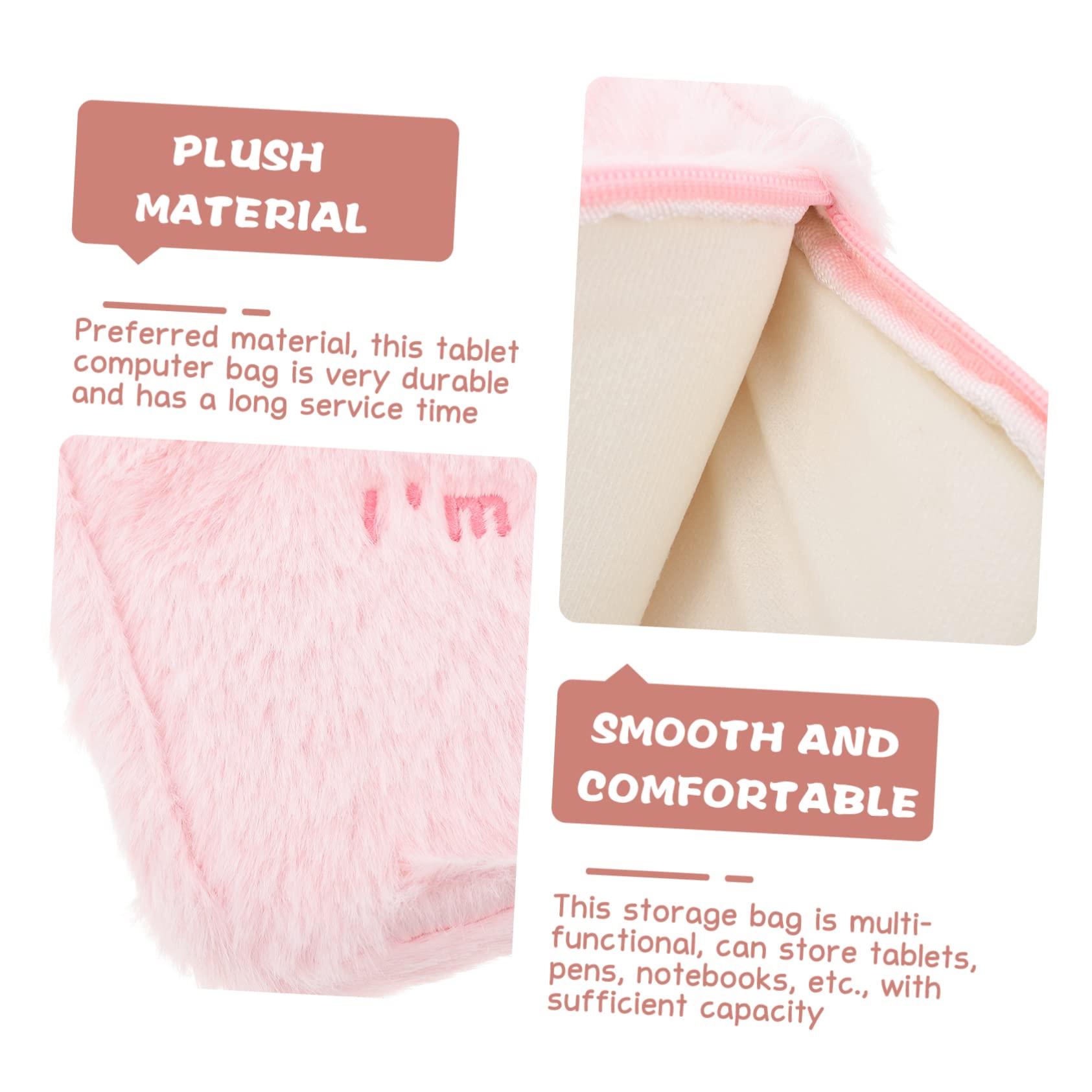 UKCOCO Plush Tablet & Laptop Storage Bag - Soft Computer Case for Home, Office & Travel - Cute Cartoon Holder for MacBook, iPad & Accessories - Perfect for Work, School & Daily Commute