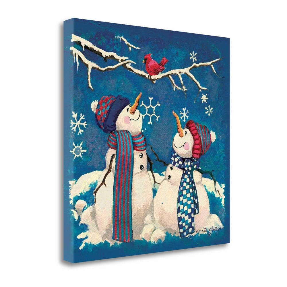 Bird Watching by Anita Phillips - Fine Art Giclee Print on Gallery Wrap Canvas, Ready to Hang Wall Decor - Perfect for Living Room, Bedroom & Office
