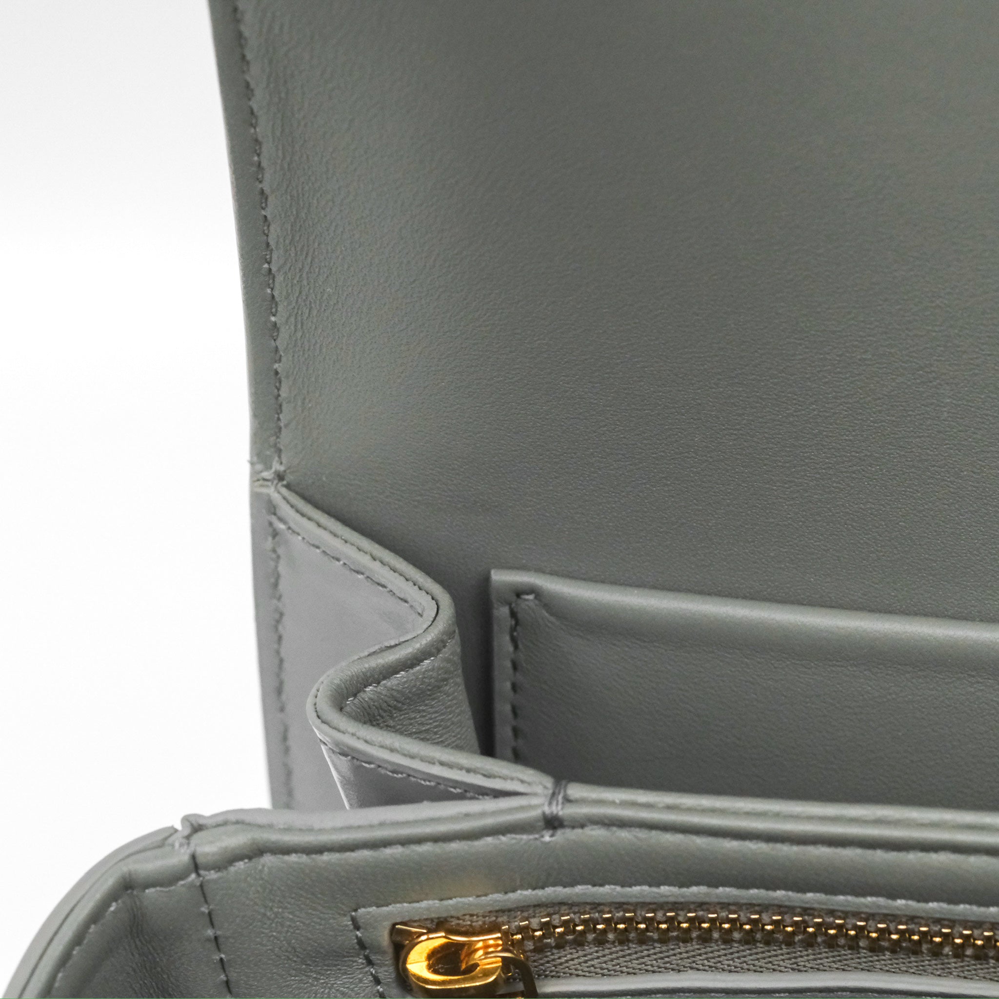 Celine Medium Triomphe Bag in Zinc Shiny Calfskin Leather - Luxury Designer Handbag for Women, Perfect for Work, Evening Events & Everyday Use