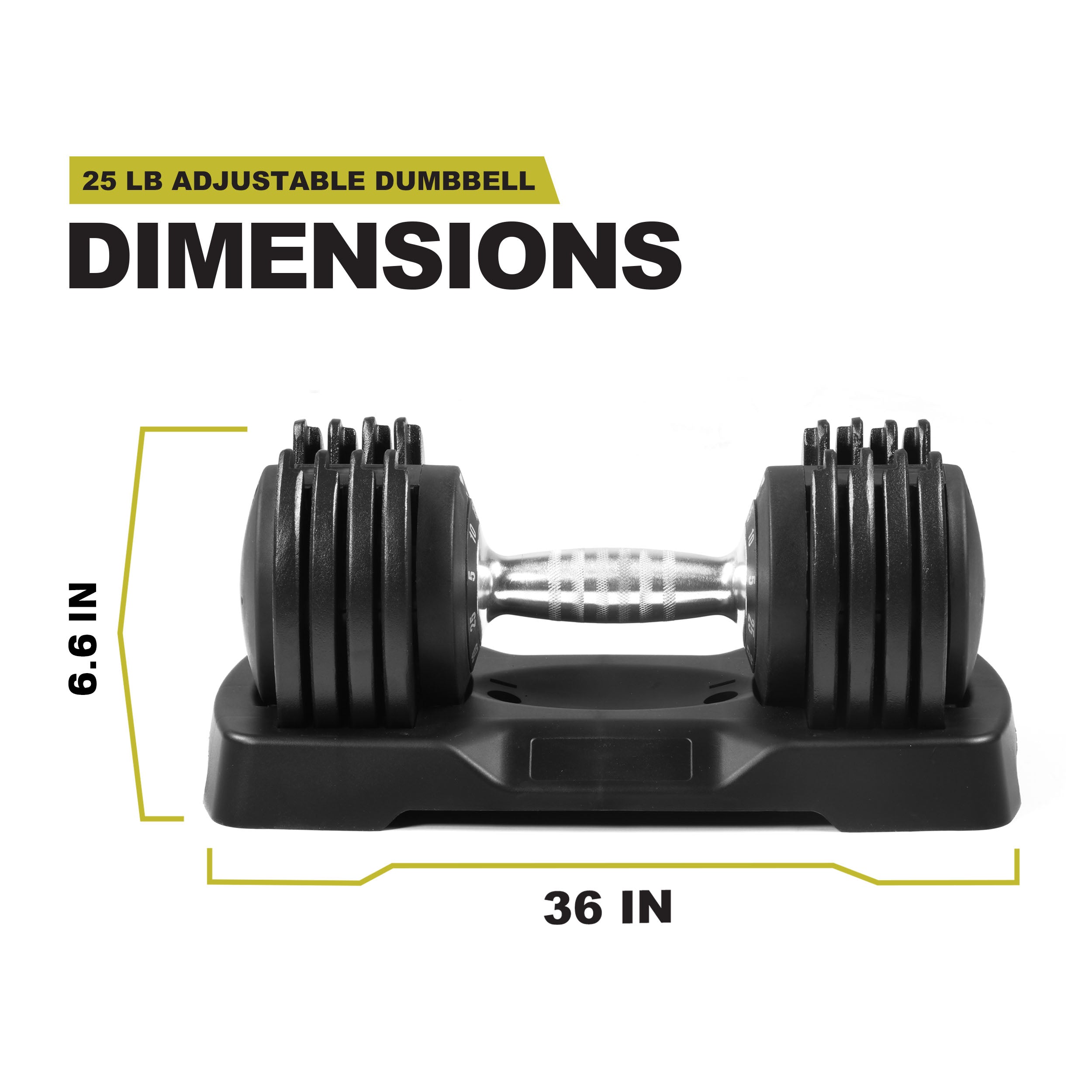 PRCTZ Adjustable Dumbbell Single - 25lb & 55lb Weight Options for Home Gym, Strength Training & Workout | Perfect for Small Spaces & Full-Body Exercises