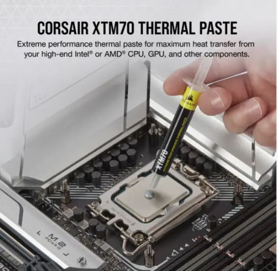 Corsair XTM70 Extreme Performance Thermal Paste - High Conductivity CPU GPU Thermal Compound for PC Gaming, Overclocking & Laptop Cooling