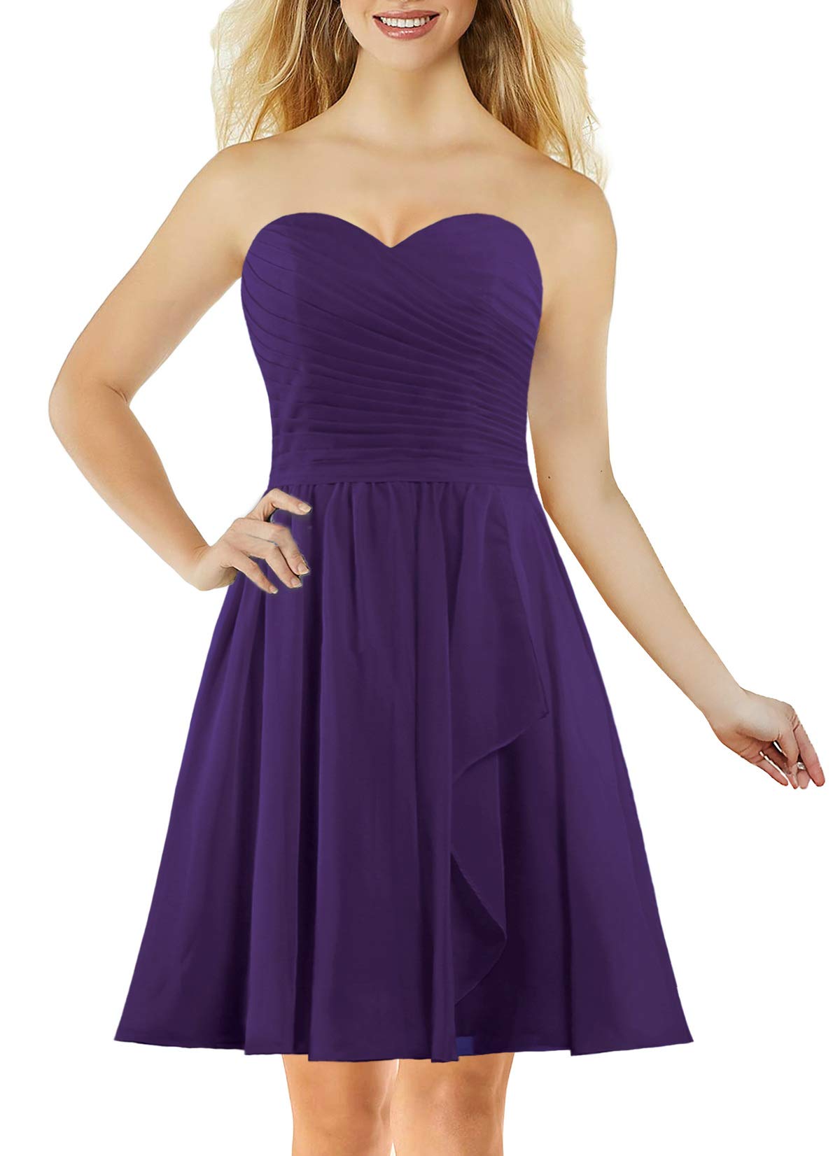 Elegant Sweetheart Neckline Short Bridesmaid Dresses 2024 - Women's Wedding Guest & Cocktail Party Dresses for Formal Events & Special Occasions