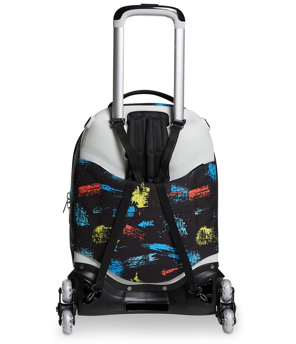 Zaino Trolley 3 Ruote Jet Black - Durable Travel Backpack for Kids & Teens