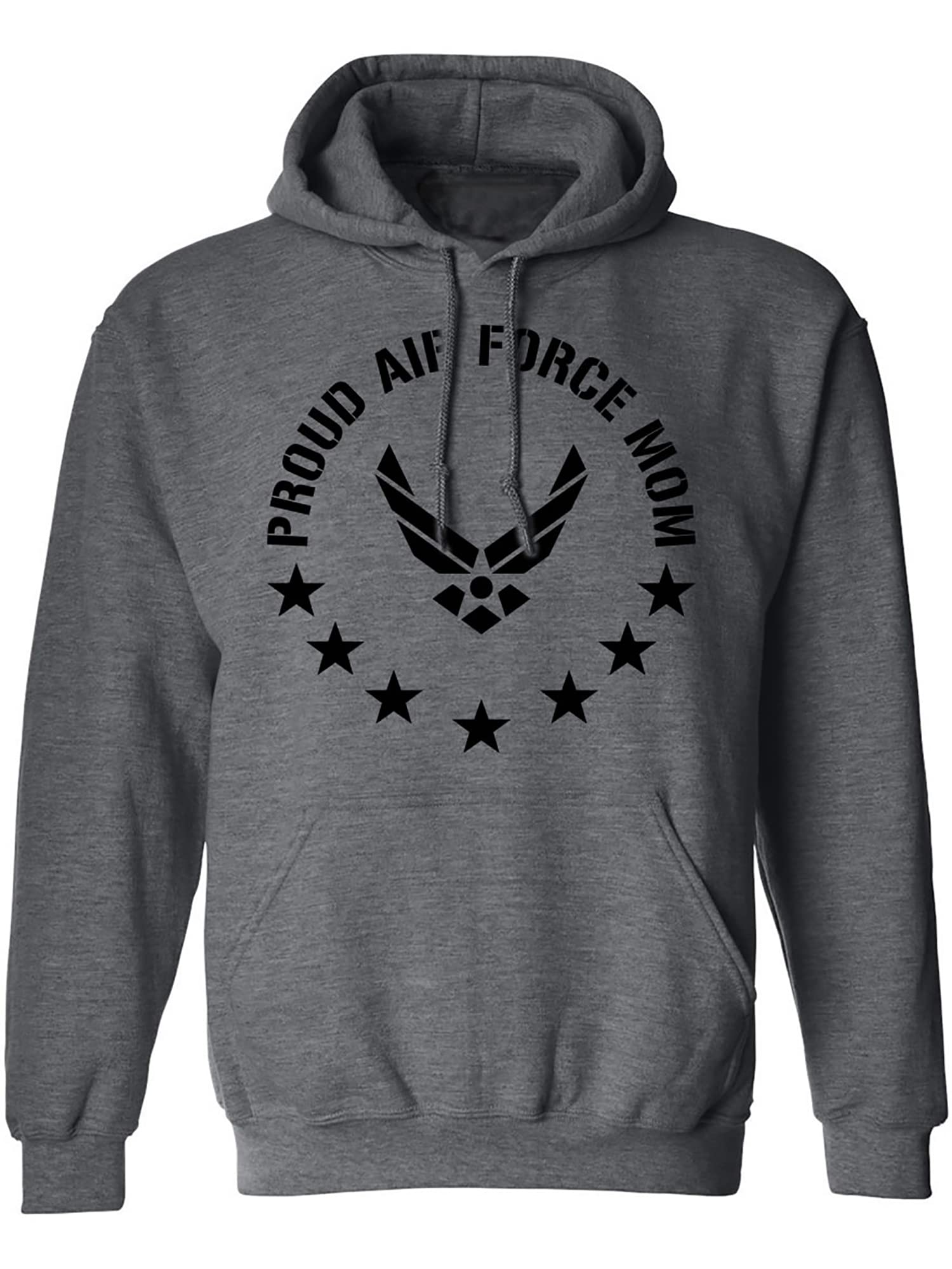 Proud Air Force Mom Hooded Sweatshirt - Comfortable & Stylish Military Apparel for Moms - Perfect for Military Balls, Deployment Days & Showing Support