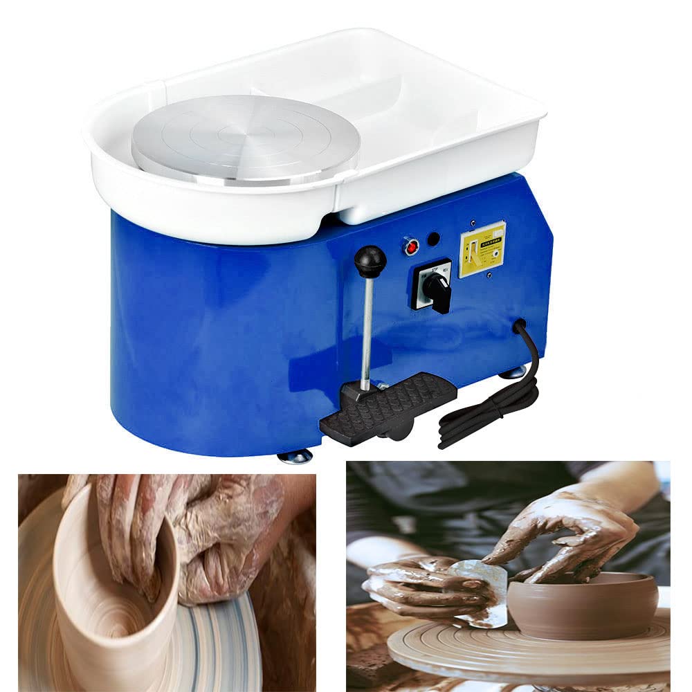 BACHIN 350W Electric Pottery Wheel with Foot Pedal - 25CM Ceramic Forming Machine for DIY Pottery, Art & Craft Projects - Perfect for Home Studios, Classroom Use & Professional Ceramic Work