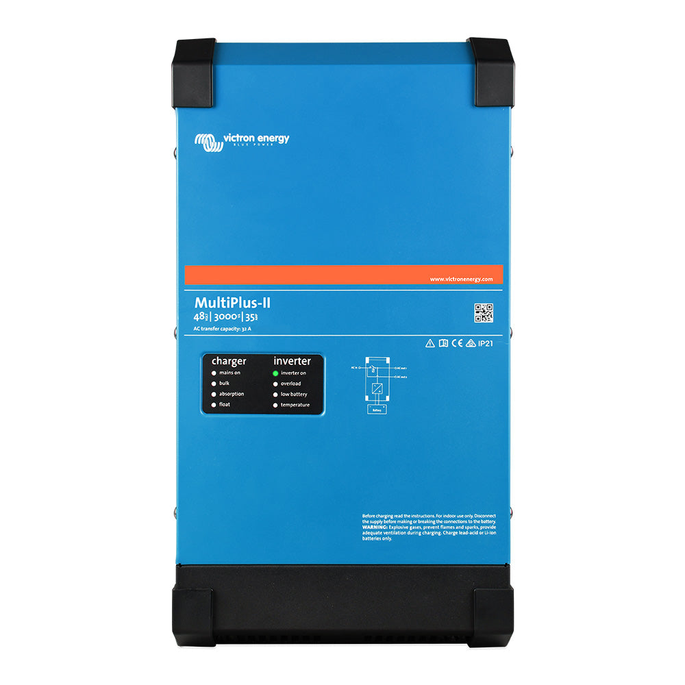 Victron MultiPlus II 48V 3000VA Inverter Charger - 35A 50A 120V UL Approved for Solar Power Systems, RVs & Off-Grid Living