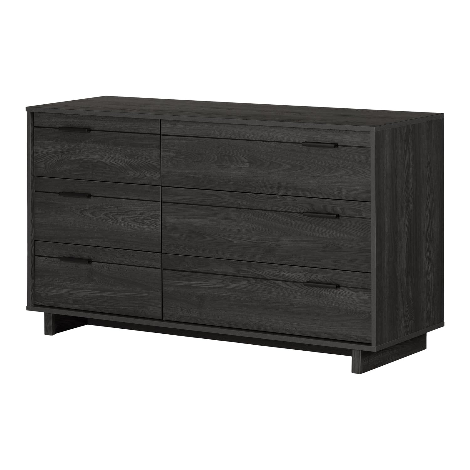 South Shore Fynn 6-Drawer Double Dresser in Gray Oak - Modern Bedroom Storage Solution for Clothes & Accessories | Perfect for Master Bedroom, Guest Room & Dorm Organization