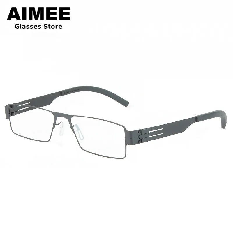 Aimee Women's Full Rim Square Screwless Steel Eyeglasses Frame 91134 - Lightweight & Durable for Office, Reading & Everyday Use