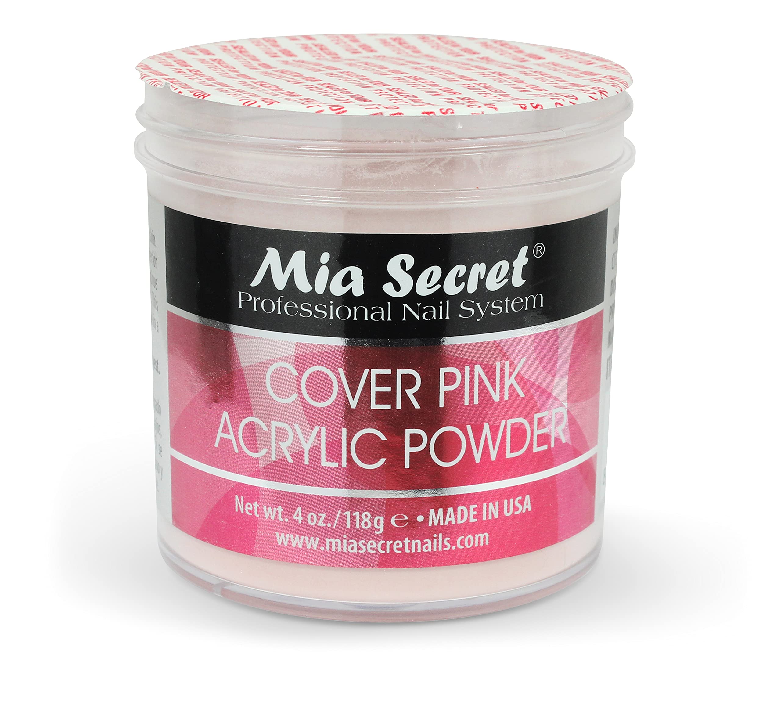 MIA SECRET Nails 4 Ounce COVER PINK - 1 Piece Professional Acrylic Nail Powder for Salon & Home Manicure, Perfect for French Tips & Nail Extensions
