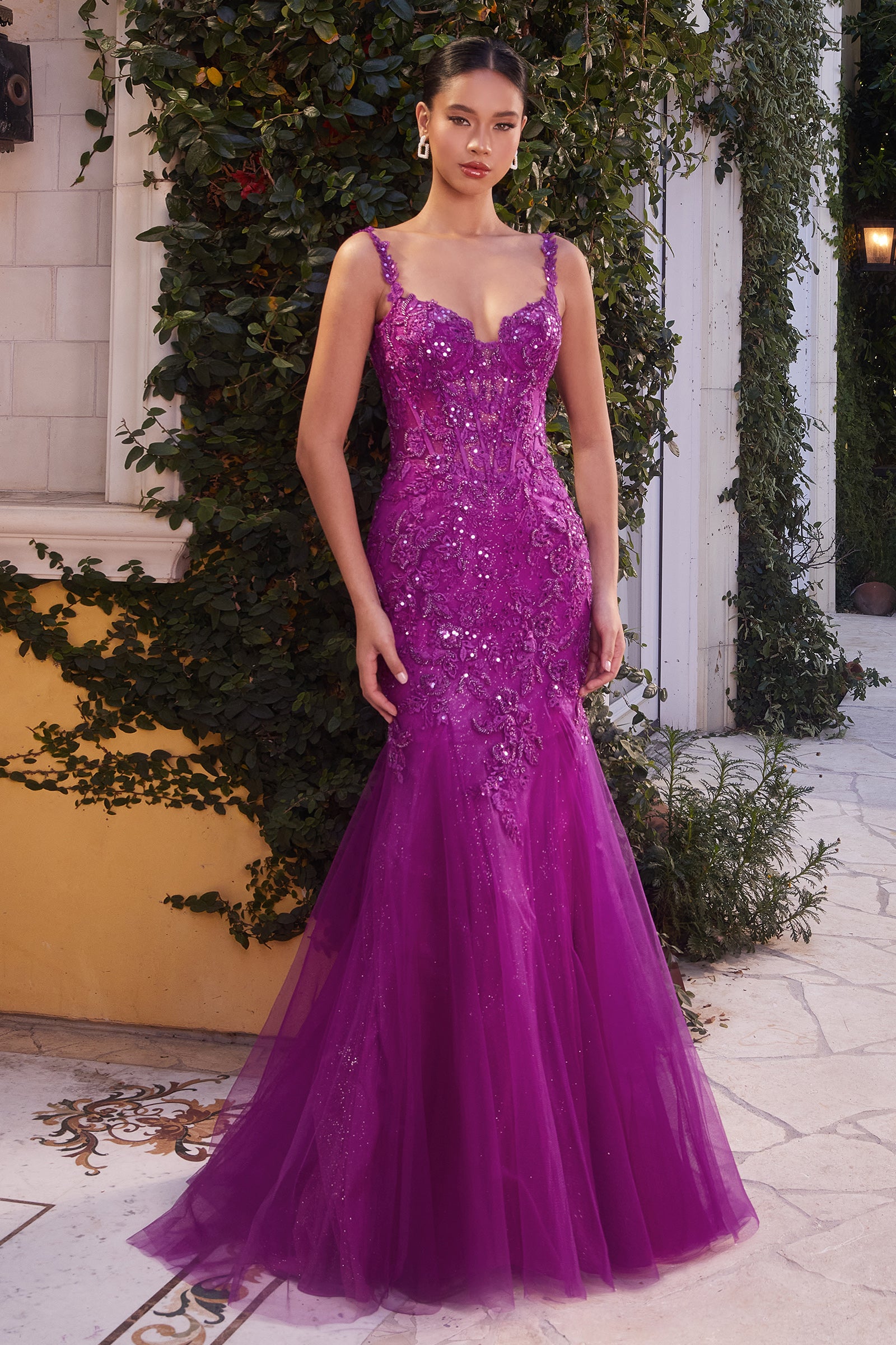 Andrea & Leo A1231 Elegant Lace & Tulle Mermaid Wedding Gown - Perfect for Bridal, Prom, and Formal Evening Events