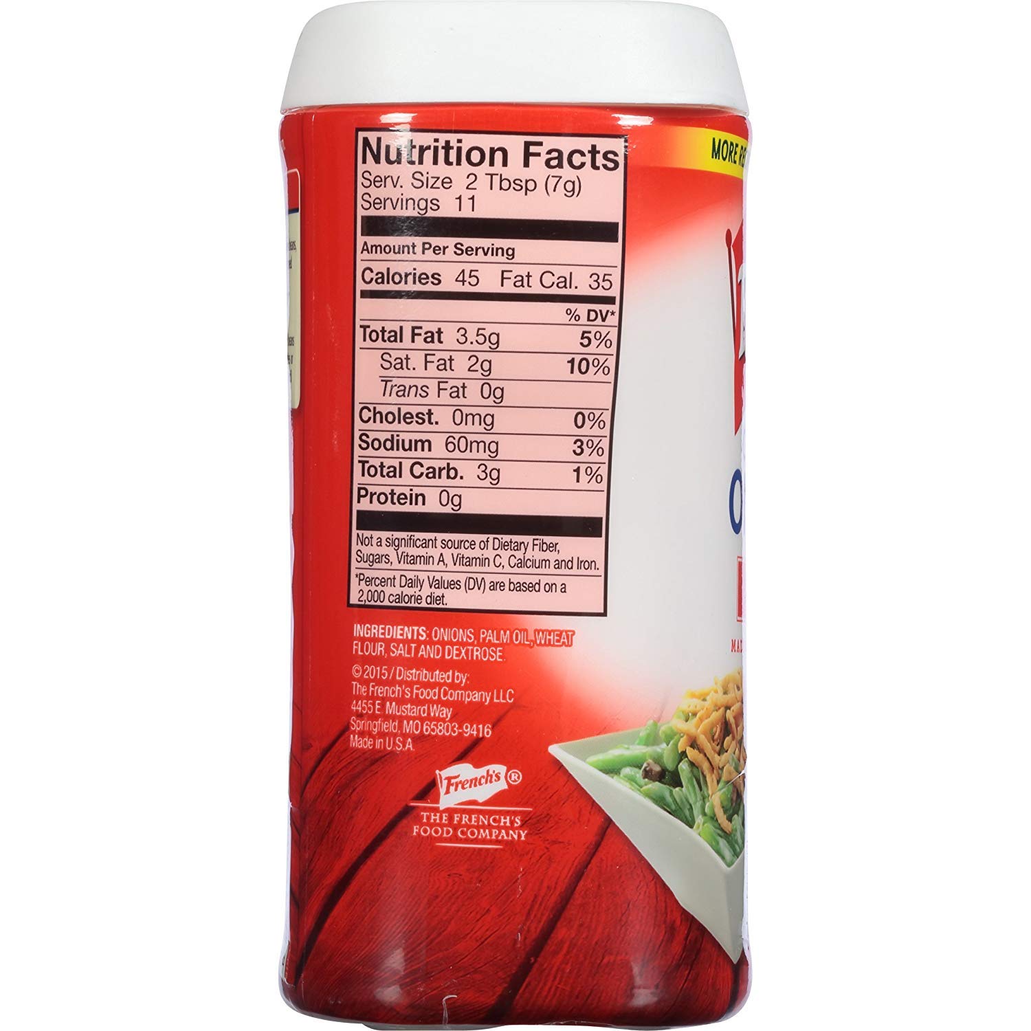 French's Original Crispy Fried Onions, 2.8 oz (Pack of 2) - Gluten Free Topping for Salads, Casseroles & Burgers - Perfect for Green Bean Casserole & Thanksgiving Dishes