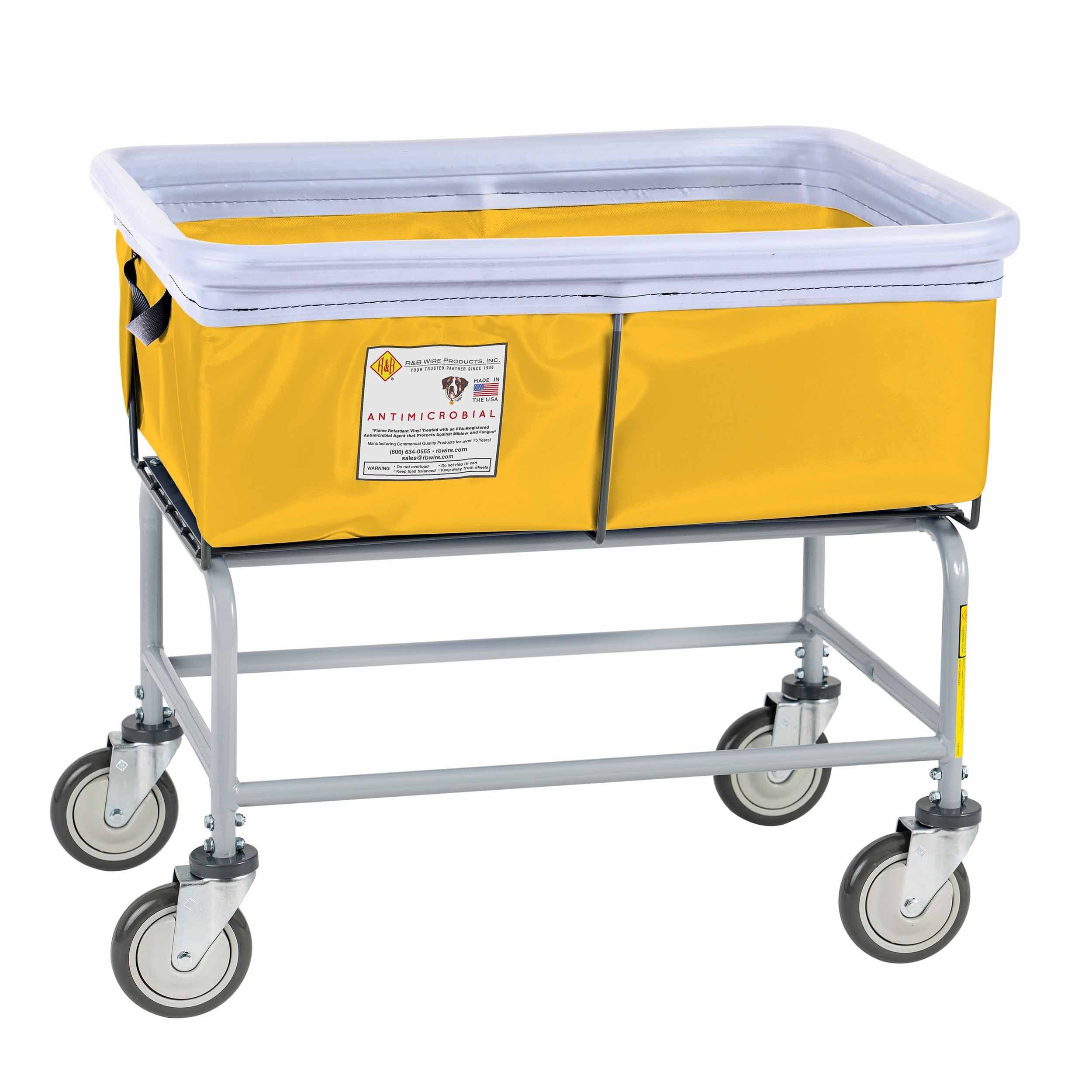 Antimicrobial Elevated Vinyl Bumper Truck - 3 Bushel Capacity | Heavy Duty Utility Cart for Warehouse, Farm & Industrial Use | Durable Cleaning & Hauling Solution