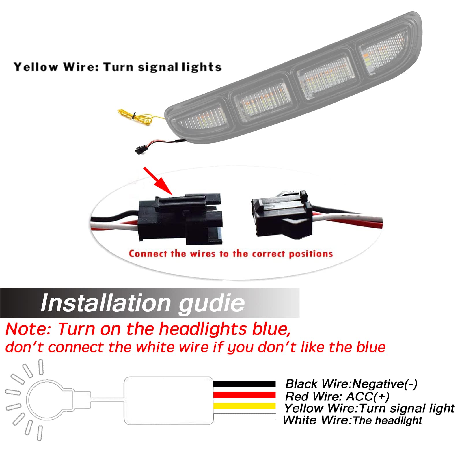 Switchback White/Amber/Blue DRL LED Front Fog Lights with Sequential Turn Signal - Compatible with 2021-2023 Honda Accord Sedan | Daytime Running Lights & Fog Lamp Accessories | Perfect for Night Driving & Enhanced Visibility
