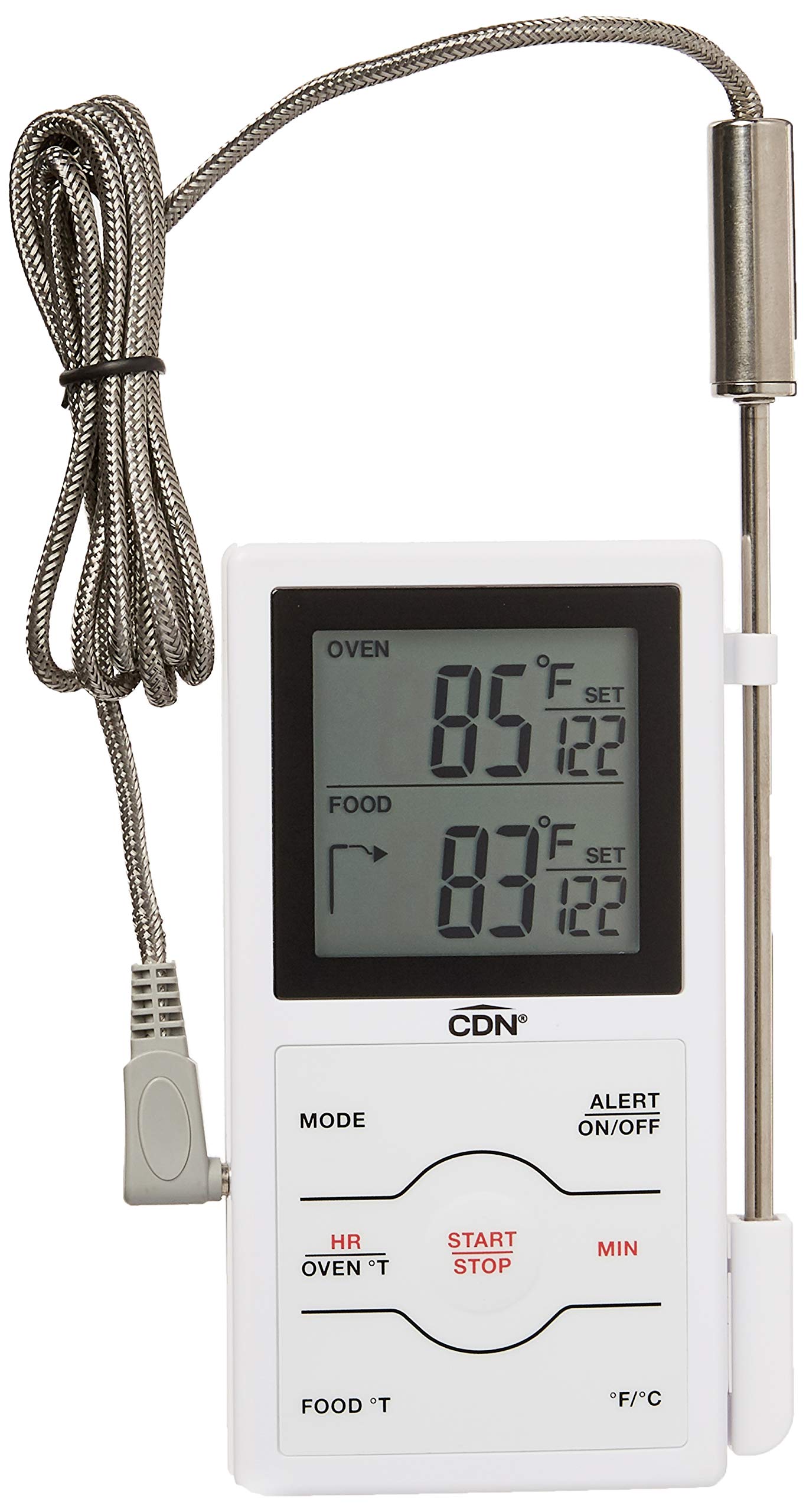 Dual Sensing Programmable Probe Thermometer with Timer for Grilling, Baking, and Sous Vide Cooking - Accurate Temperature Control for Meat, BBQ, and Kitchen Use