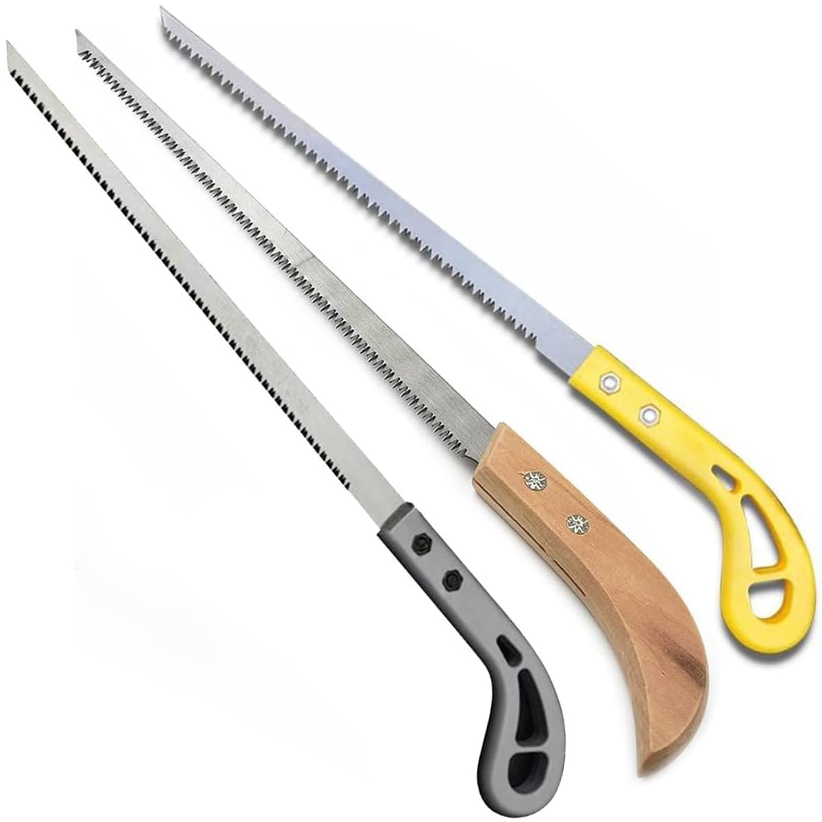 2024 Upgraded Portable Outdoor Hand Saw - 3PCS Mini Wall Panel Woodworking Saw Set, Fine Toothed Pruning Saw for Camping, Gardening & DIY Projects | Durable Household & Garden Tool for Wood Cutting, Branch Trimming & Outdoor Adventures
