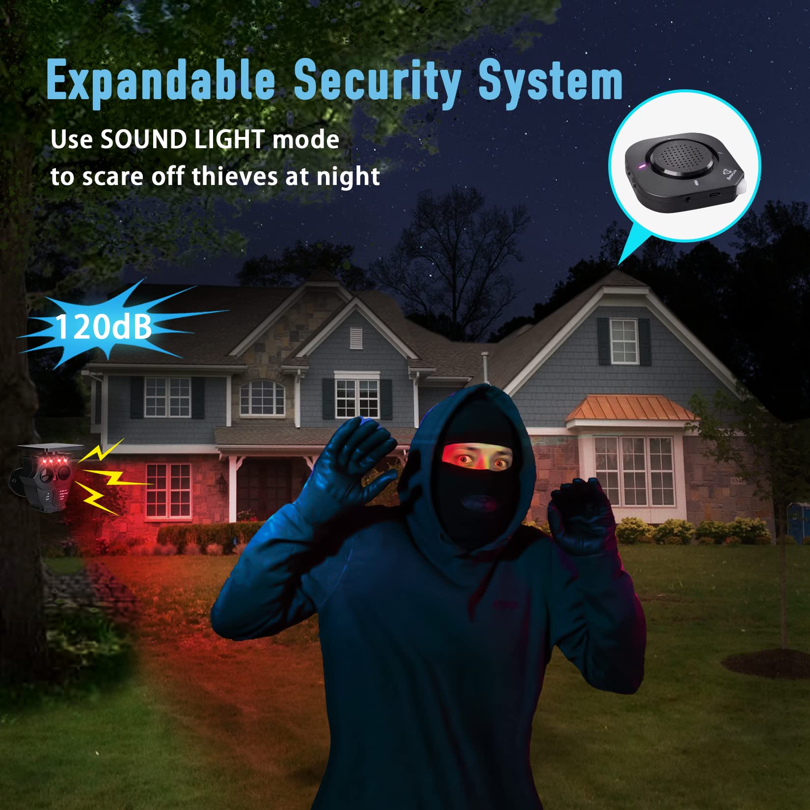 1/2 Mile Long Range Solar Wireless Driveway Alarm System - IP65 Weatherproof Outdoor Motion Detectors & Sensor with 120dB Sound Alert - Home Security System for Property Protection (2 Receivers + 2 Sensors) - Perfect for Driveways, Garages, Farms & Backyard Security