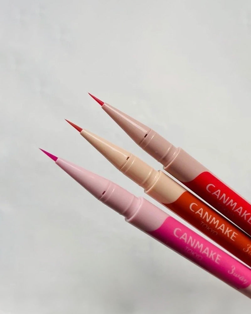 CANMAKE 3-Way Slim Eye Rouge Liner - Waterproof Eyeliner Pencil for Smudging, Defining & Shading - Perfect for Everyday Makeup & Special Occasions