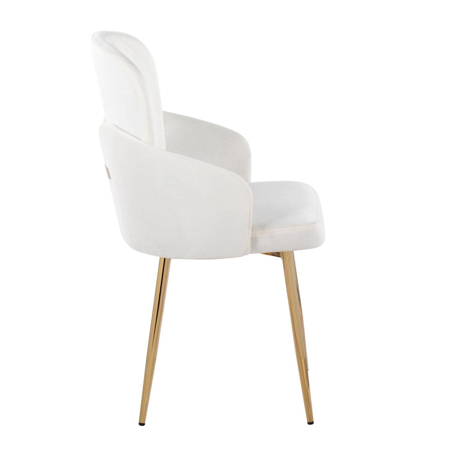 LumiSource Dahlia Upholstered Dining Chairs Set of 2 - Modern Kitchen & Dining Room Chairs for Home, Restaurant, or Office Use