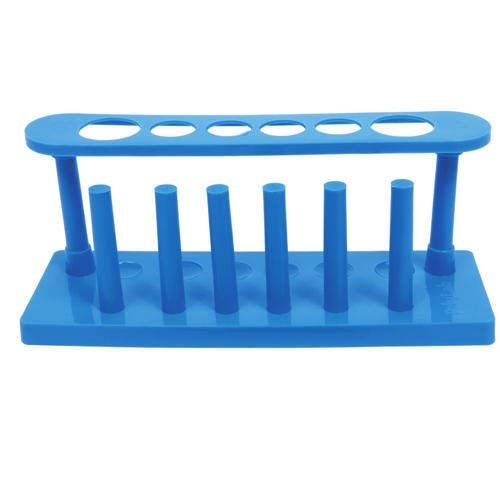 Verma 6-Hole Plastic Test Tube Stand for Industrial, Pathology & Scientific Labs - Durable Lab Equipment for Experiments & Sample Storage