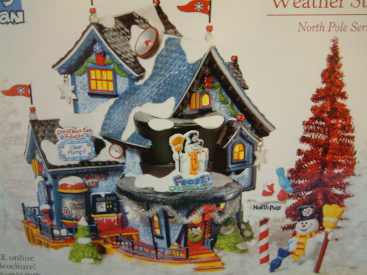 Department 56 North Pole Series - Frosty's Christmas Weather Station | Collectible Holiday Decor for Christmas Village Displays & Winter Home Decorations